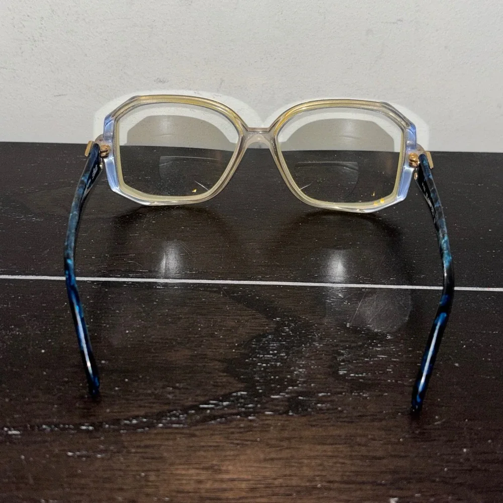 Vintage Silhouette FRAMES‎ | Blue Marbled Geometric Oversized Eyeglasses Austria